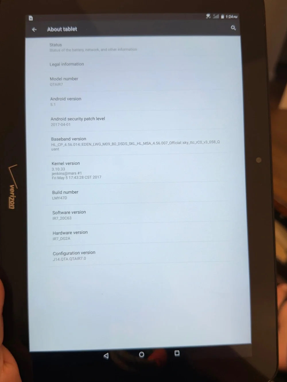 Verizon Ellipsis 8 Tablet – QTAIR7 – Android 5.1 – Includes Case & Charger